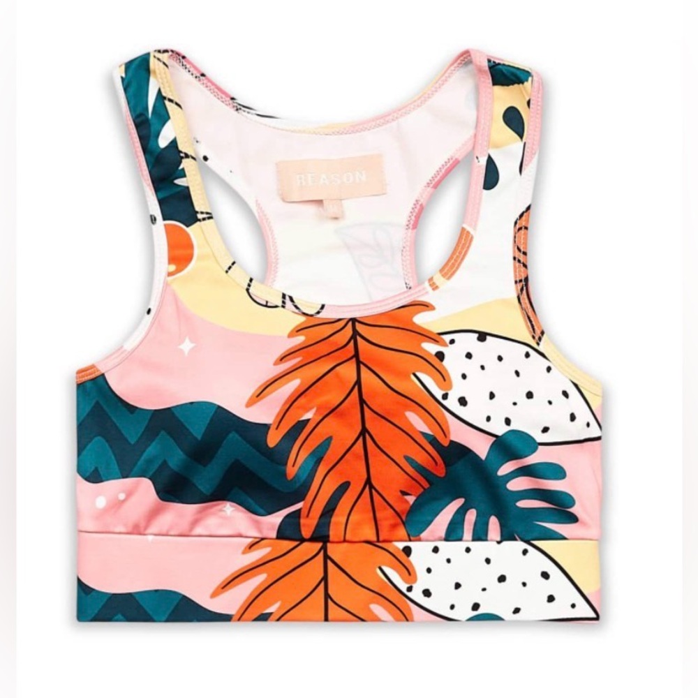 Floral Abstract Sports Bra- Size Medium NWT